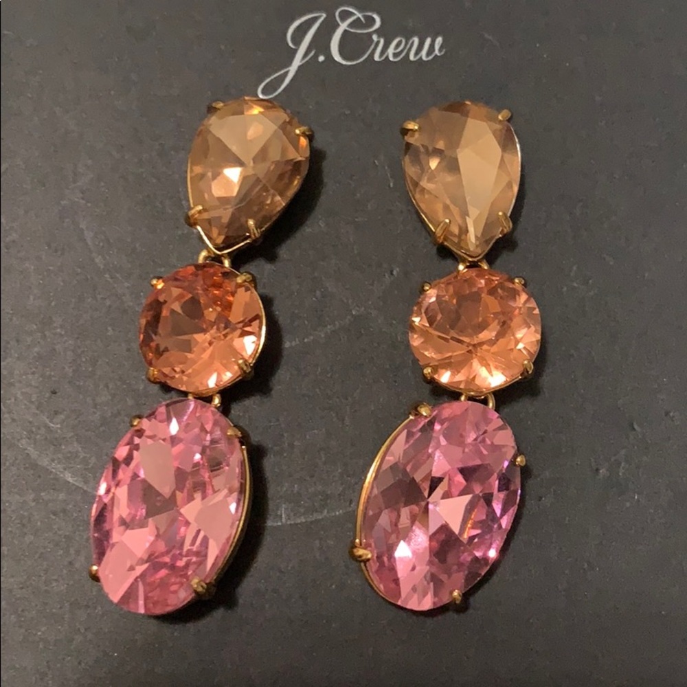 Brand new J crew colorful crystal earrings